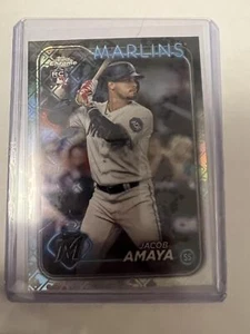 2024 Topps Chrome Logofractor Edition #92 Jacob Amaya - Picture 1 of 2