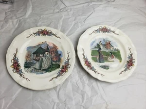 Par de platos de porcelana franceses vintage - Imagen 1 de 11