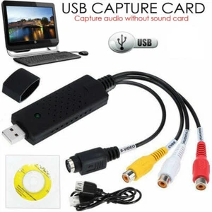 USB 2.0 VHS To DVD Audio Video Converter Adapter Capture RCA Cable Windows BU - Picture 1 of 7