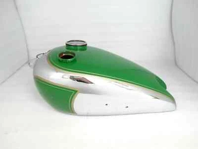 BSA C10 C11 250cc GREEN PAINT CHROMED STEEL PETROL FUEL GAS TANK + SMITH SPEEDO — 第 1/4 张图片
