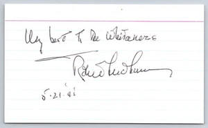 Robert Ludlum handsignierte Karteikarte - Autor - Bild 1 von 2