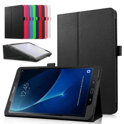 Flip Leather Smart Cover Case For iPad Samsung Galaxy Tab E/A/S3/S2 7"-10.1" WQ - Image 1 of 4