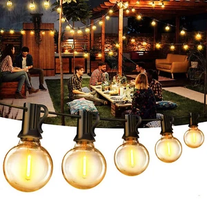 150FT Outdoor Lights Mains Powered LED G40 Bulbs Garden Festoon String Lights - Picture 1 of 16