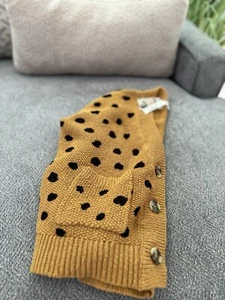 NEU Madewell Hillview Strick Cardigan Pullover bemalte Punkte Damen XXS gold - Bild 1 von 9