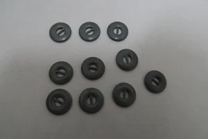 10 grey matte round metal buttons - sew through - 1/2" - Picture 1 of 1