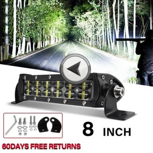 Barra de luz LED 10D 8"" pulgadas punto todoterreno camioneta de respaldo conducción ATV marino 4x4 - Imagen 1 de 6