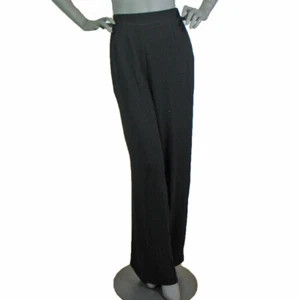 NWT Jones NY Size 14, Black Rayon Poly Full Leg Pants Side Zipper Elastic Back - Picture 1 of 9