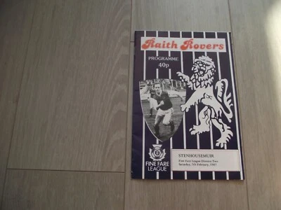 1986-87 (Feb) Raith Rovers v Stenhousemuir - Scottish Division Two - Image 1 of 2