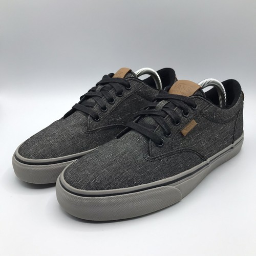 Scarpe da skate Vans Winston da uomo taglia 8 (W 9 5) Deluxe in tessuto nero grigio