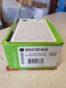 Genuine Lexmark 80C8HKE High Yield Black Toner for CX410 CX510 See Photos - Picture 1 of 3