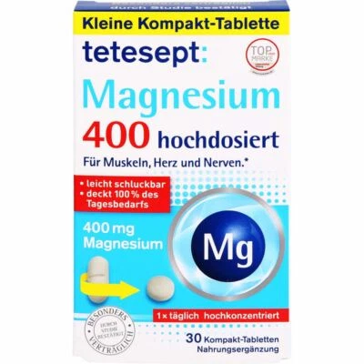 MERZ CONSUMER CARE GMBH TETESEPT Magnesium 400 hochdosiert Tabletten 30 St PZN15629057