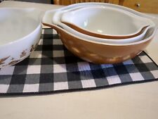 Set of 4 Vintage Pyrex Nesting Mixing Bowls, Cinderella Early American