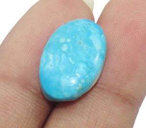 Natural Turquoise 10.15 Ct Loose Gemstone Unheated Certified Opaque Oval Shape - Picture 1 of 7