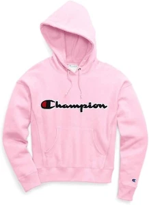 Champion Women’s Vintage Hooded Chainstitch Applique Logo Fleece - Pink - XS - Picture 1 of 1