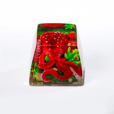 Octopus Resin Artisan Keycap For Cherry MX Mechanical Keyboard, Halloween Gift - Image 1 of 4