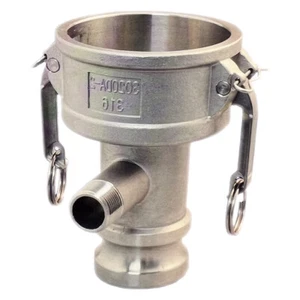 Camlock Fitting, Type DA with 1/2" Pipe Tap, Stainless Steel, 2" Female Camlo... - Picture 1 of 1