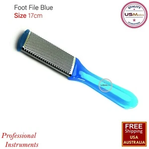 Foot File Callus Remover Pedicure Rasp Foot File Scraper Blue 17cm Beauty care - Picture 1 of 5