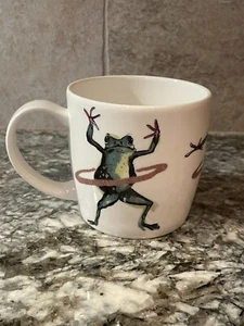 Taza de café de té Anna Wright Signature Hula Hoop Frog funciona hecha en Inglaterra - Imagen 1 de 10