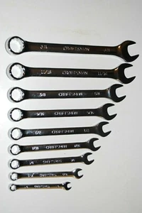 Craftsman 9-PC 12-pt Full Polish Combination Wrench Set Inch - Bild 1 von 2