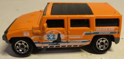 火柴盒 MBX Ocean Marine 1 2002 2015 #89 HUMMER H2 SUV CONCEPT 橙色救援 — 第 1/4 张图片