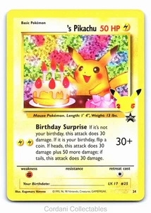 Birthday Pikachu 24 - SWSH Celebrations 25th - Pokemon Karte - Near Mint #3 - Bild 1 von 2