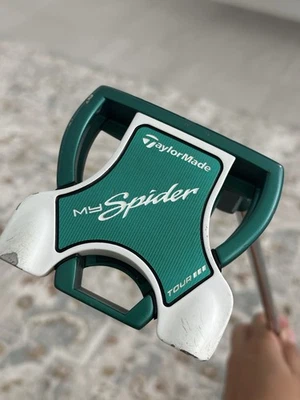 Putter personalizado TaylorMade My Spider Tour 33" verde y blanco para hombre diestro alto Foto 1 de 4