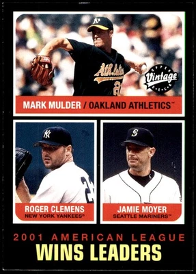 Mark Mulder / Roger Clemens / Jamie Moyer LL 2002 UD Vintage #275 MLB READ - Image 1 of 2