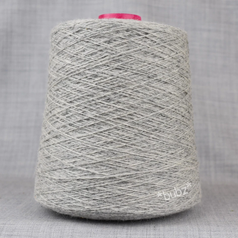 RENNIES SUPERSOFT SHETLAND WOOL YARN 500g CONE SILVER GREY 3 4 PLY KNITTING - Image 1 of 1