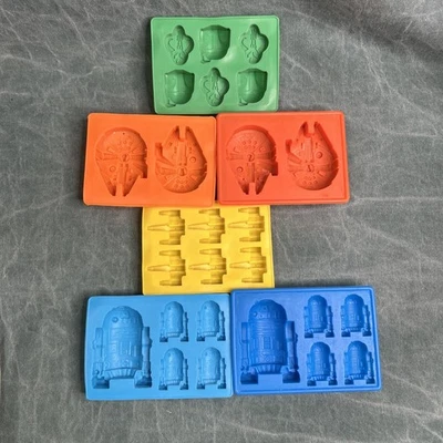 Moldes Star Wars 7 moldes de silicona ideales para chupitos de gelatina de chocolate con hielo Foto 1 de 2