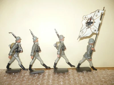 4 LINEOL - WW2 НЕМЕЦКИХ СОЛДАТ GOOSESTEPPING / 7,5 см / свинец и олово сплава - Изображение 1 из 4