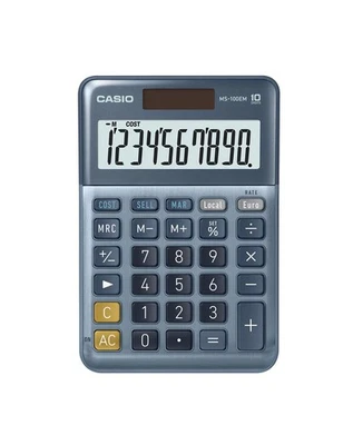 CASIO MS-100EM Desktop Calculator 10 Digit Currency Conversion Cost/Sell/Margin, - Image 1 of 4