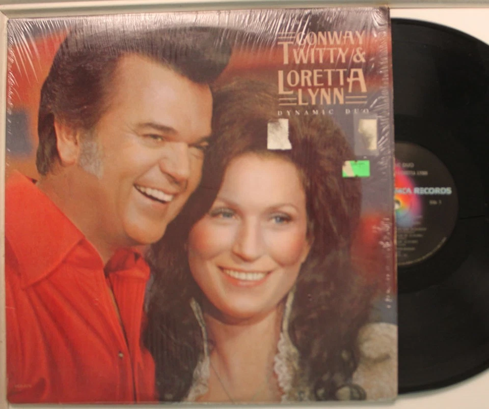 Conway Twitty, Loretta Lynn Lp Dynamic Duo On Mca - Vg+ To VG (In Shrink - Image 1 of 1
