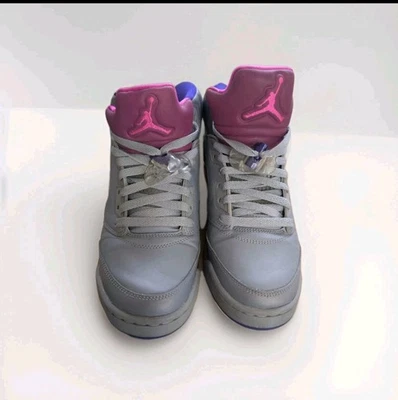 Nike Air Jordan 5 Retro Gris Cemento Rosa 440892-009 GS Juvenil Talla 6.5Y EE. UU. Foto 1 de 4