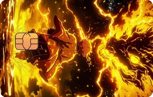 Zenitsu Demon Slayer Vinyl Credit Card Sticker Waterproof - Picture 1 of 3