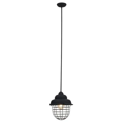 Tenaya 1-Light Dark Bronze Pendant, Wire Cage, No Glass - Image 1 of 2