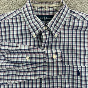 Camicia uomo RALPH LAUREN vestibilità personalizzata grandi bottoni finestra quadri manica lunga - Foto 1 di 16