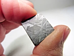LOW PRICE! TERRIFIC ETCHED SLICE! MUONIONALUSTA SWEDISH IRON METEORITE 11.3 GMS - Picture 1 of 6
