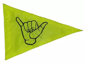 Custom triangle HANG LOOSE Flag ATV UTV JEEP Trike Made to fit all whips/poles - Picture 1 of 4
