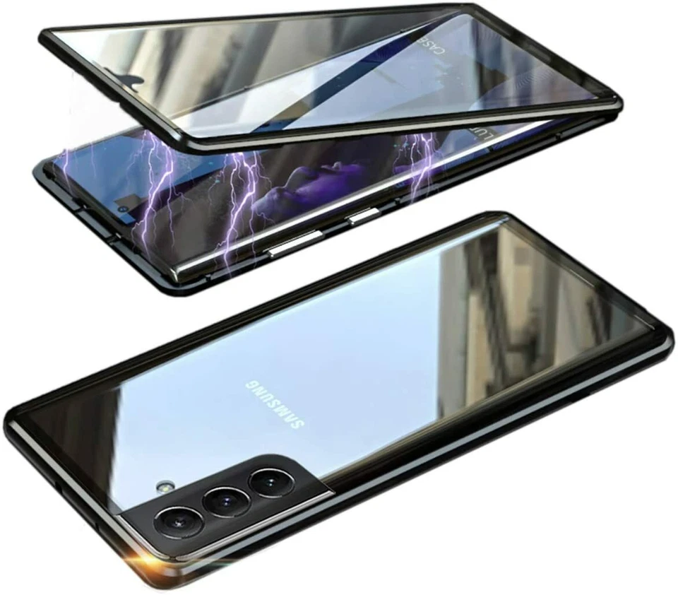 Hülle für Samsung Galaxy S25 S24 S23 S22 S21 Plus Ultra FE 360° Magnet Glas Case