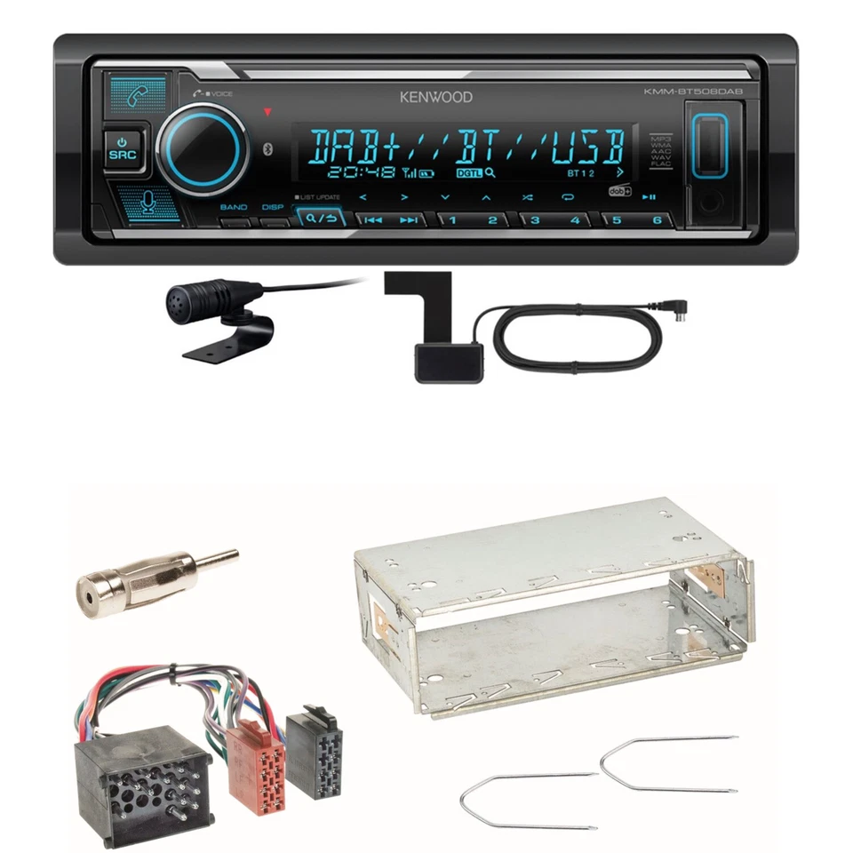 Kenwood KMM-BT508DAB Bluetooth Digitalradio USB Einbauset für BMW 3er E36 Z3 - Bild 1 von 1