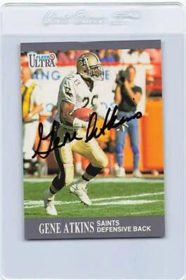 1991 Fleer Ultra #205 Gene Atkins Saints Signed Auto *K6822 - Image 1 of 2
