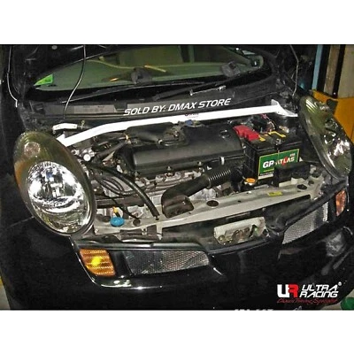 ULTRA RACING PARA NISSAN MICRA MARCH K12 '02~'10 2 PUNTOS SOPORTE TORRE PUNTAL DELANTERO Foto 1 de 4