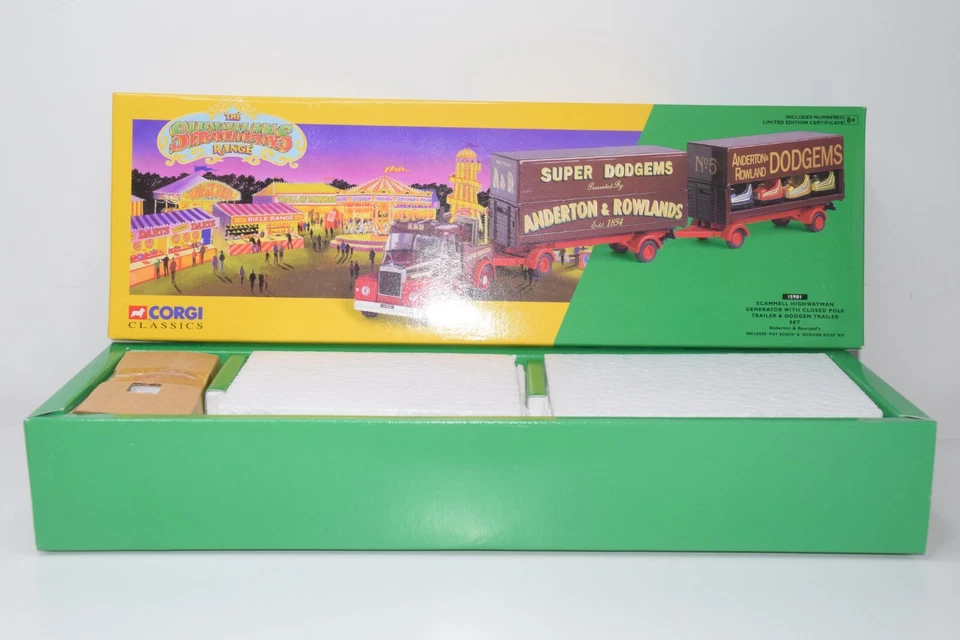 B23 1:50 CORGI TOYS 15901 TRUMMELL HIGHWAYMAN GENERATORE PALO CHIUSO DODGEMS MIB - Immagine 1 di 4