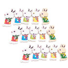 100 Pcs Kraft Cone Holder Badge Accessories Bunny Wooden Buckle Manual