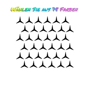 2x Stern Motiv Aufkleber Set  30x30 Dekor Benz Folie Auto 72 teilig tuning Star - Bild 1 von 4