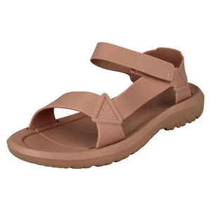 Mujer Spot On F0R0398 Rosa Rasgar Cinta Cierre Tiras PVC Sandalia - Imagen 1 de 8