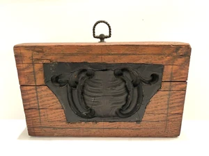 Antique Original Plaster Cast Mold Wooden Block Numbered Architectural Decor - Picture 1 of 7