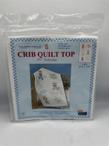 JACK DEMPSEY 4060 #16 LITTLE BOY CRIB QUILT TOP FOR EMBROIDERY - Picture 1 of 4