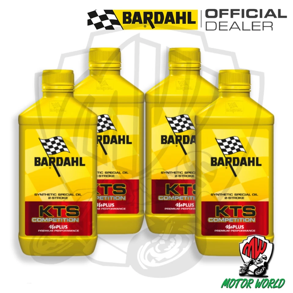 4 LITRI OLIO MISCELA MOTO 2T Bardhal Bardahl KTS COMPETITION FULLERENE POLARPLUS
