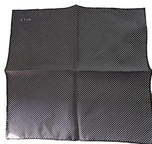 NWT ETON Silk Pocket Square Black/White Polka Dot One Size Made in Italy - Picture 1 of 3